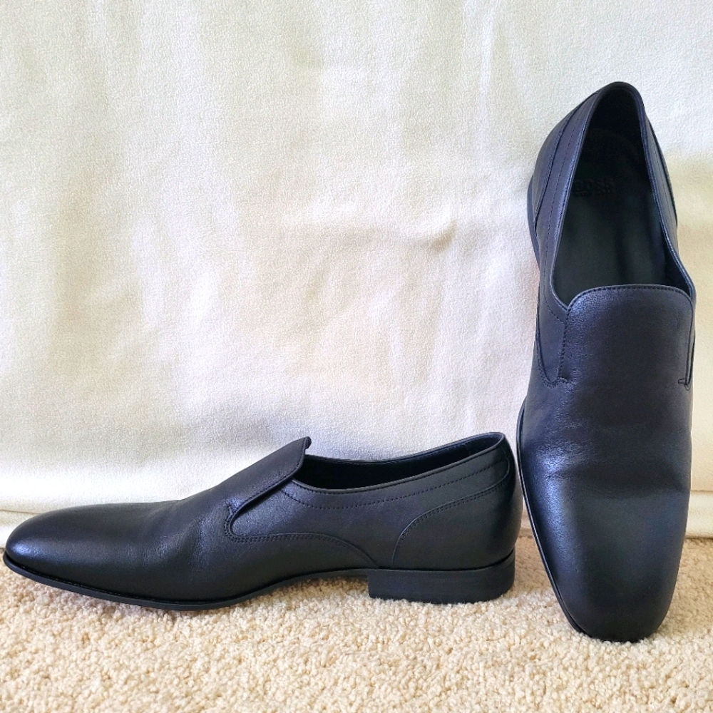 HUGO BOSS leather dress shoes, men's